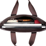 Leather Men's Briefcase Shoulder Bag Messenger Casual Tote Computer Bags