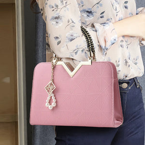 Metal Soft Bag Lady Shoulder Handbag Women Bag Crossbody Bags Female