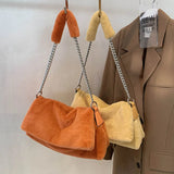 Plush Women Handbag Clutch Chain Shoulder Bags Large Shopping Crossbody Bags