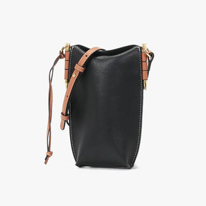 Soft Leather Mini Shoulder Bag Vintage Design Women's Mobile Phone Bag