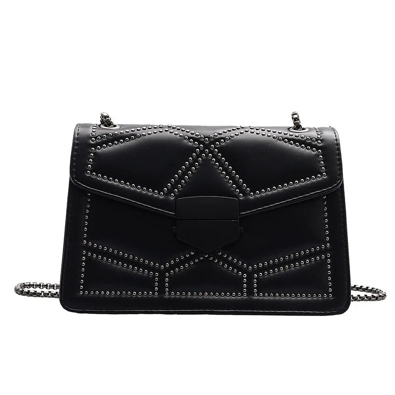 Women's PU Leather Shoulder Bag Chain Small Square Bag