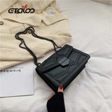Women's PU Leather Shoulder Bag Chain Small Square Bag