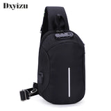 Men's USB Crossbody Bag Anti Theft Shoulder Bag