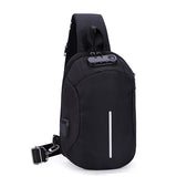 Men's USB Crossbody Bag Anti Theft Shoulder Bag