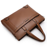 Men Briefcase 14 inch Pu leather Men's Shoulder Bag Crossbody Bags Bussi