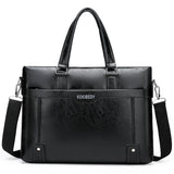 Men Briefcase 14 inch Pu leather Men's Shoulder Bag Crossbody Bags Bussi