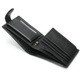 Leather Men Wallet Engraved Name Hasp Male Purses Long Vintage High Quality