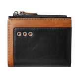 Anti-Theft Leather Wallet for Men Large Capacity Zipper Business Purse