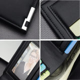 Men Wallets Small Money Purses Wallets Dollar Top Thin Zipper Leather Wallet