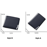 Men Wallets Small Money Purses Wallets Dollar Top Thin Zipper Leather Wallet