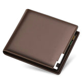 Men Wallets Small Money Purses Wallets Dollar Top Thin Zipper Leather Wallet
