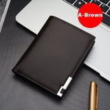 Men Wallets Small Money Purses Wallets Dollar Top Thin Zipper Leather Wallet