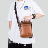 Men's Leather Crossbody Business Shoulder Bag