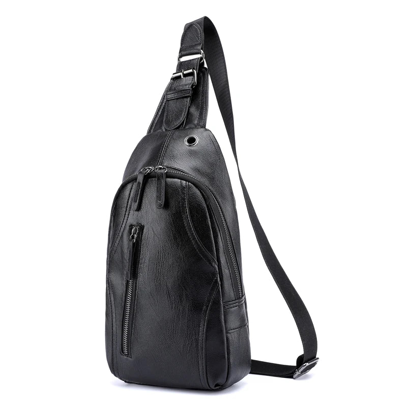 Men's Theftproof Leather Crossbody Bag
