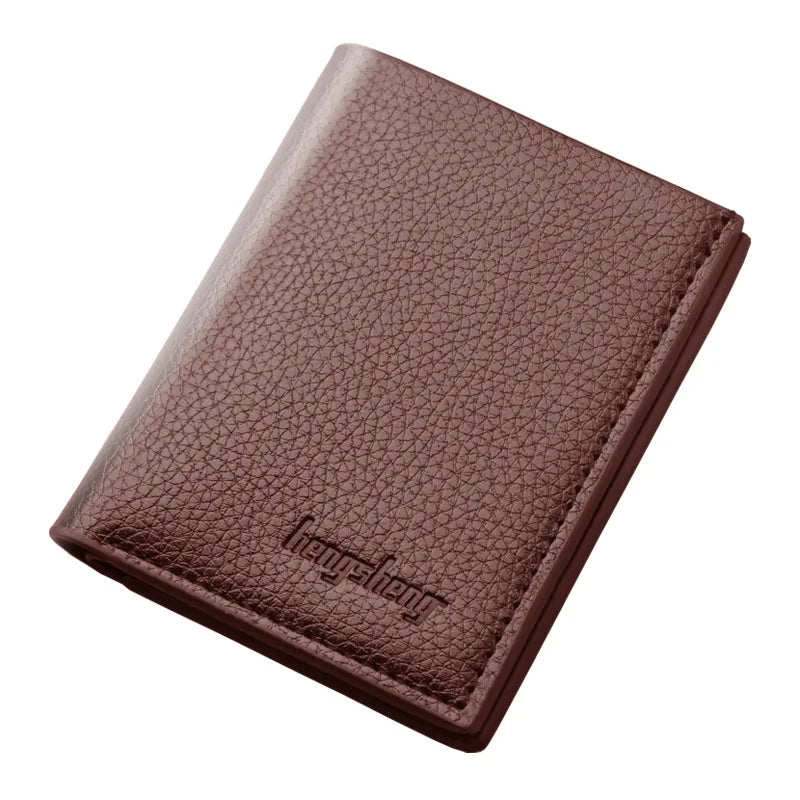 Men's Wallet Smooth Soft Leather Cross-section Multi-function Wallet Tide