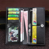 Men's Long Magnetic Buckle Wallet Envelope Style