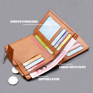 Men's Leather Money Clip Large Capacity Credit Card/ID Holders