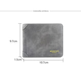 Men's Short Leather Wallet Retro Thin Multi-Card Wallet