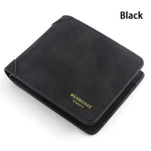 Men's Short Leather Wallet Retro Thin Multi-Card Wallet
