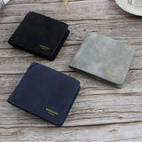 Men's Short Leather Wallet Retro Thin Multi-Card Wallet