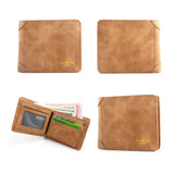Men's Short Leather Wallet Retro Thin Multi-Card Wallet