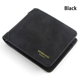 Men's Short Leather Wallet Retro Thin Multi-Card Wallet