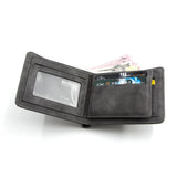 Men's Short Leather Wallet Retro Thin Multi-Card Wallet