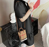 Casual Leather Phone Bag Women Small Shoulder Crossbody Plaid Messenger Bag