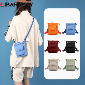Nylon Women Messenger Bag Solid Mini Ladies Shoulder Crossbody Phone