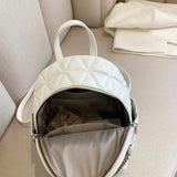 Mini Small Backpack PU Leather Chain Decoration Women
