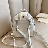 Mini Small Backpack PU Leather Chain Decoration Women