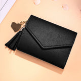 Mini Tassel Mini Wallets for Women Purse Female Short Students Lovely Purse Ladi