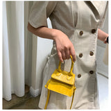 Crocodile Pattern Shoulder Bag Small Square Lady Handbag