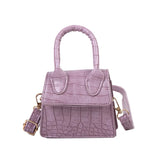 Crocodile Pattern Mini Tote Bag Crossbody Messenger Purse