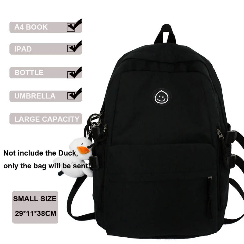 Multi-Pocket Female Backpack School Bag for Teenage Girls Boys Student