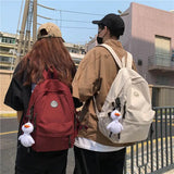Multi-Pocket Female Backpack School Bag for Teenage Girls Boys Student