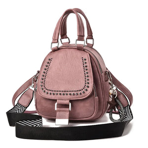 Multi-function Soft Leather Shoulder Messenger Bag Backpack