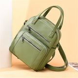Soft Leather Backpack for Teenage Girls Women Bagpack