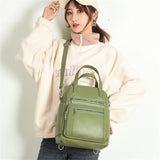 Soft Leather Backpack for Teenage Girls Women Bagpack
