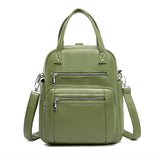 Soft Leather Backpack for Teenage Girls Women Bagpack