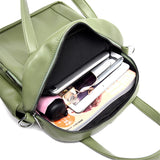 Soft Leather Backpack for Teenage Girls Women Bagpack