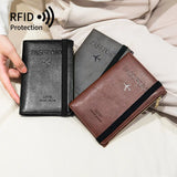 RFID Travel Passport Wallet Document Holder Clutch Bag