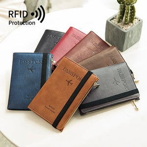 RFID Travel Passport Wallet Document Holder Clutch Bag