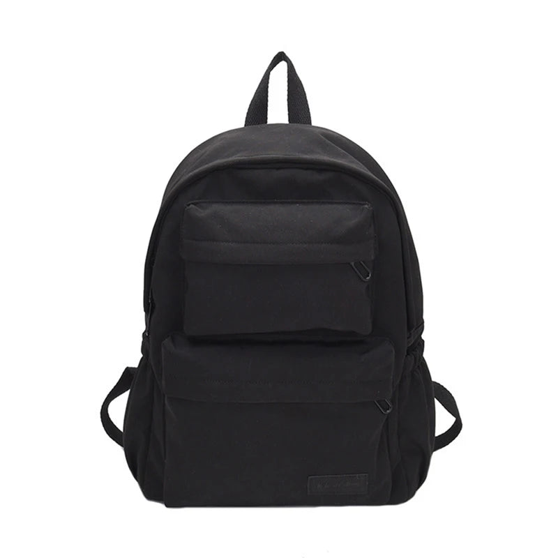 Waterproof Nylon Women Backpack Solid Casual Backpack for Teenagers Women Large