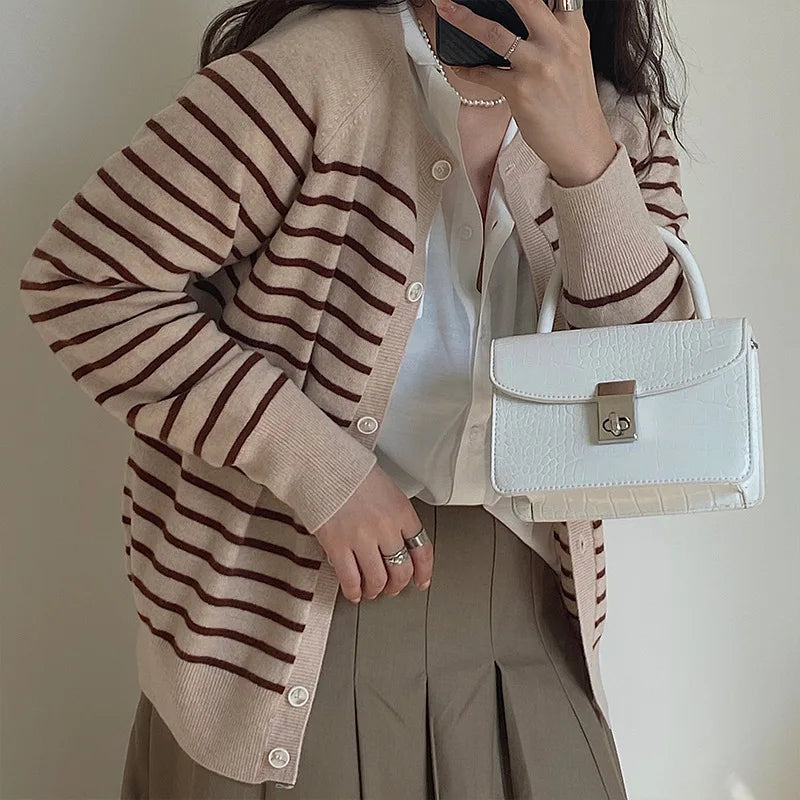 Crocodile Square Chain Messenger Shoulder Bag Handbag