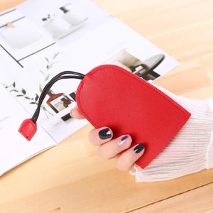 Vintage Leather Cartoon Key Bag Cover Organizer Handbag