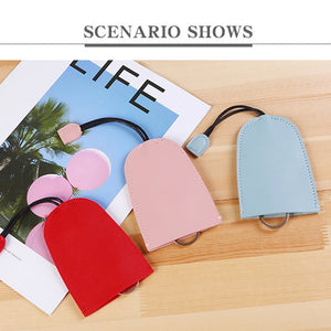 Vintage Leather Cartoon Key Bag Cover Organizer Handbag