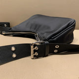 Vintage Shoulder Bag Women Casual Girls Armpit Bag Solid Handbag