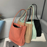Nylon Canvas Shoulder Bag for Women Cotton Cloth Female Student Messenger Bag