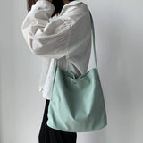 Nylon Canvas Shoulder Bag Women Eco Friendly Large Handbag